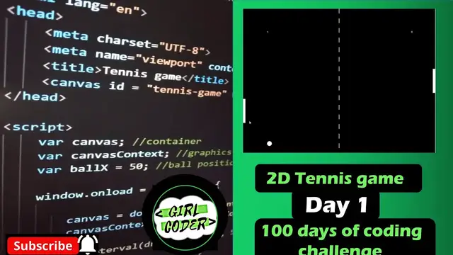 Video thumbnail for My First day in the 100 days of coding challenge | Designing of 2D game