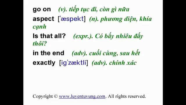 Video thumbnail for Learn English Vocabulary - Grade 9 - Unit 04 - Lesson 01