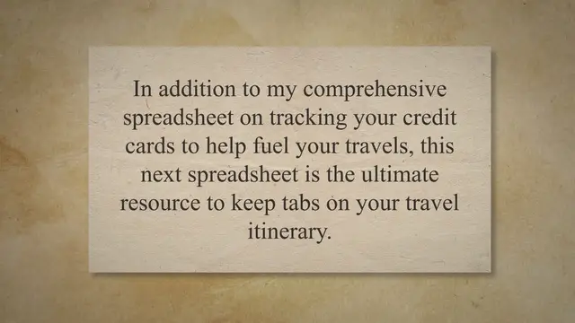 'Video thumbnail for The Ultimate Travel And Vacation Itinerary Planning Spreadsheet'