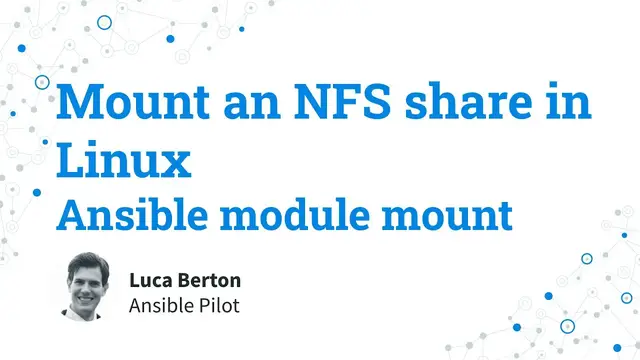 Video thumbnail for Mount an NFS share in Linux - Ansible module mount