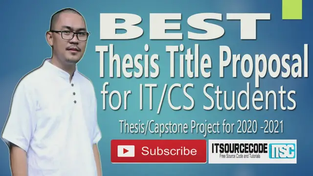 Video thumbnail for Best Thesis Title Proposal For IT Students 2020 - 2021 | Capstone Project Title For IT / CS Students