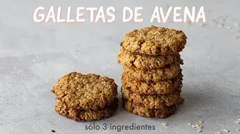 Video thumbnail for GALLETAS DE AVENA SALUDABLES, VEGANAS, SIN GLUTEN Y SIN LACTOSA. GALLETAS CON SOLO 3 INGREDIENTES