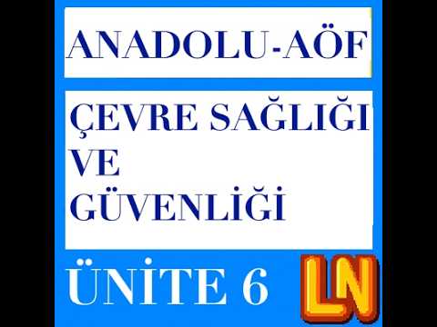 Video thumbnail for ISG106U Çevre Sağlığı ve Güvenliği Ünite 6