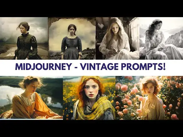 'Video thumbnail for Unlocking Vintage Charm AI-Generated Photos from Midjourney Prompts!'