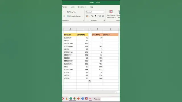 Video thumbnail for Excel Binary to Decimal