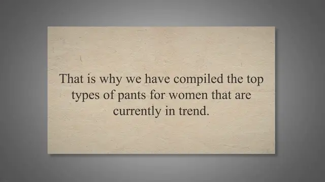 Video thumbnail for 20 Different Types Of Pants For Women – Trousers For Women
