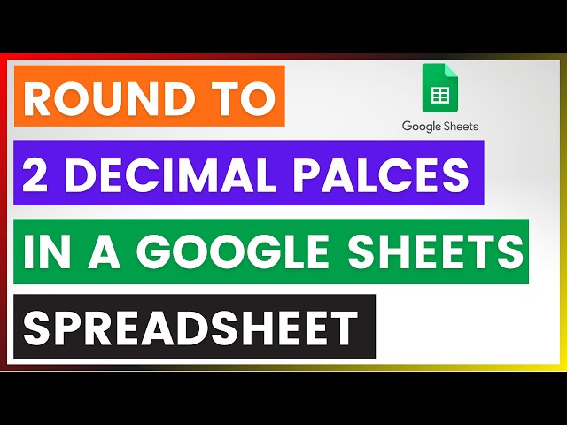 Video thumbnail for How to round to 2 decimal places in a Google Sheets spreadsheet? [in 2025]