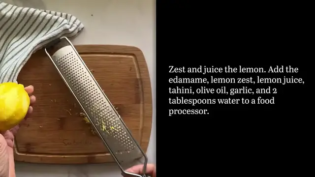 'Video thumbnail for 5-Ingredient Edamame Hummus Recipe'