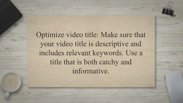 'Video thumbnail for How to optimize your videos on Youtube 2023'