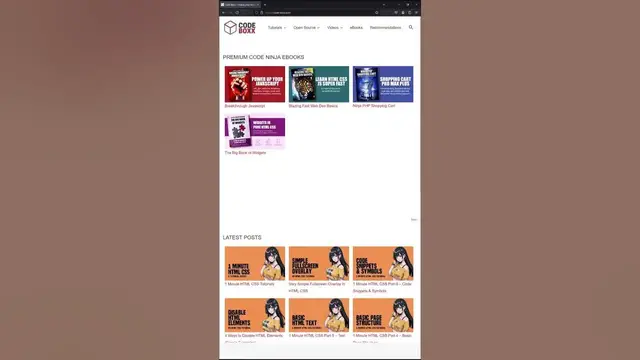 'Video thumbnail for 1 MIN HTML/CSS PART 7 - Links'