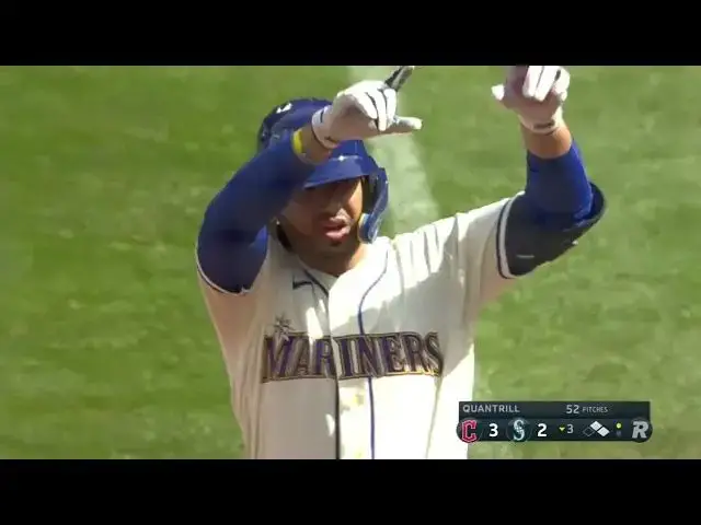 'Video thumbnail for Eugenio Suarez CRANKS a RBI Single, Scoring Kolten Wong! | Seattle Mariners | 4/2/2023'