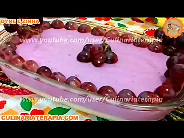 Video thumbnail for Aprenda Como Fazer Sobremesa Creme Chinês de Uva Ensinado por Especialista da Culinária