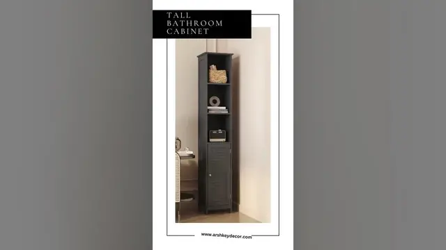 Video thumbnail for Tall Bathroom Cabinet Sleek Storage | Smart Furniture #shorts