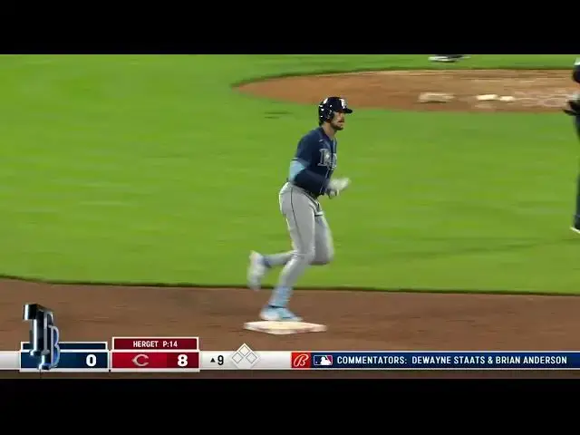 'Video thumbnail for Josh Lowe BLASTS a Solo Home Run! | 4th HR of 2023! | Tampa Bay Rays | 4/17/2023'