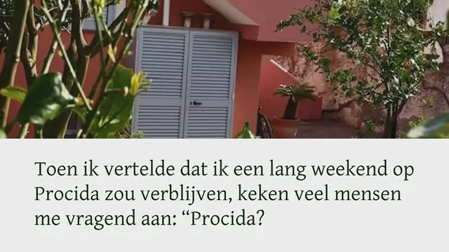 Video thumbnail for Overnachten op Procida: