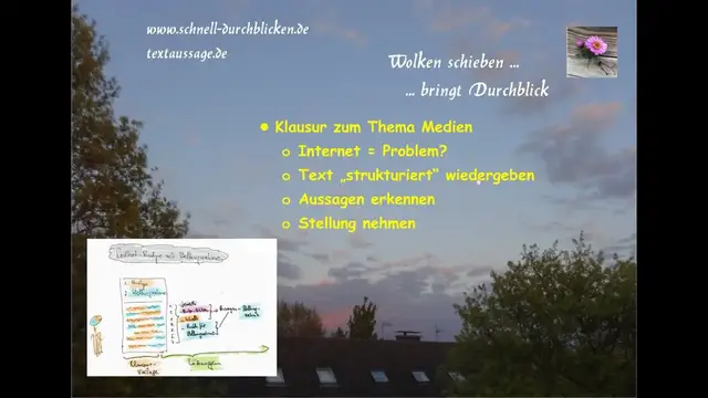 Video thumbnail for Klausur-Thema "Medien" - strukturierte Textwiedergabe, Aussagen erkennen, Stellung nehmen
