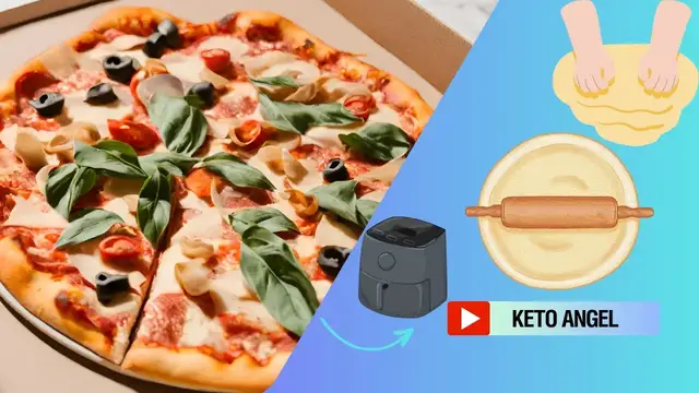 Video thumbnail for How to make keto pizza crust in the air fryer