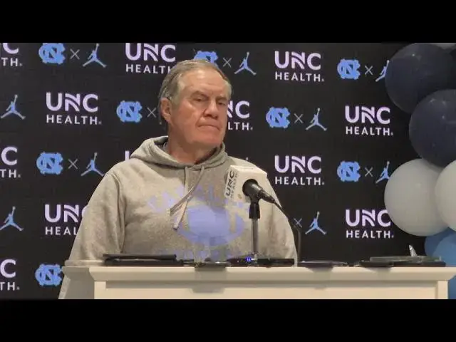 'Video thumbnail for #UNC coach Bill Belichick press conference after loss to TCU'