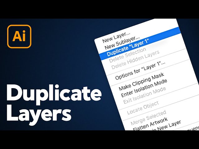 Video thumbnail for How to Duplicate Layers in Illustrator