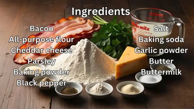 'Video thumbnail for Bacon Cheddar Biscuits'
