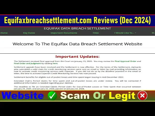 Video thumbnail for Equifaxbreachsettlement Com Reviews Consumer Reports:Check Equifaxbreachsettlement Is Scam Or Legit?