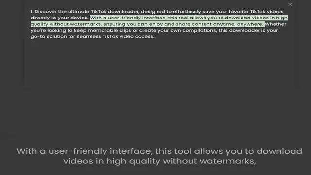 Video thumbnail for directly to your device. With a user-friendly interface, this tool allows you to download videos in high quality without watermarks, ensuring you can enjoy and share content anytime, anywhere. Whether you're looking to keep memorable clip