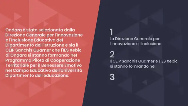 Video thumbnail for Ondara partecipa al progetto per il benessere emotivo in ambito educativo della Generalitat Valenciana:
