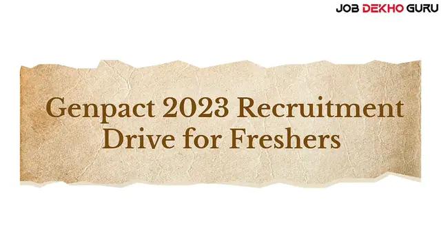 'Video thumbnail for Genpact 2023 Recruitment Drive for Freshers'