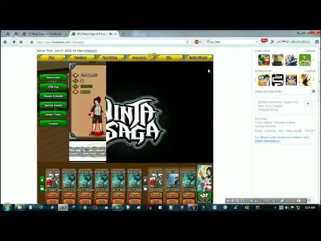 'Video thumbnail for [ Ninja Saga ] ATM Exp & All Exam in One June 2016'