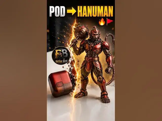 Video thumbnail for Mechanical Pod Transforms Into Hanuman Warrior 🔥🚩 | AI Transformation #shorts