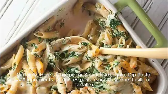 Video thumbnail for Spinach-Artichoke-Dip Pasta recipe
