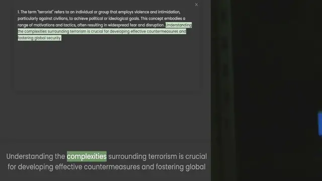 Video thumbnail for 1. The term terrorist refers to an individual or group that employs violence and intimidation, particularly against civilians, to achieve political or ideological goals. This concept embodies a range of motivations and tactics, often resu