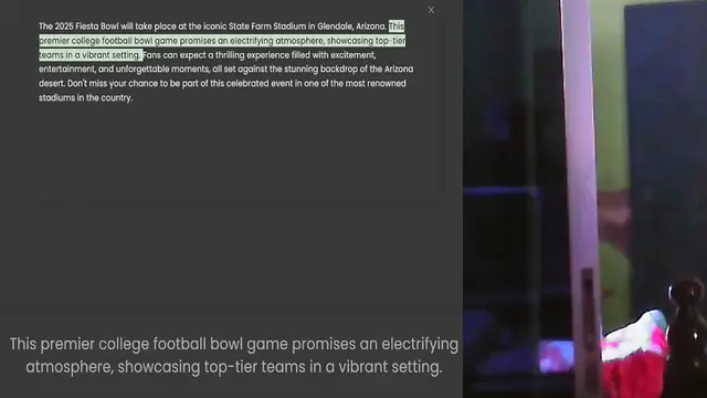 Video thumbnail for The 2025 Fiesta Bowl will take place at the iconic State Farm Stadium in Glendale, Arizona. This premier college football bowl game promises an electrifying atmosphere, showcasing top-tier teams in a vibrant setting. Fans can expect a thr