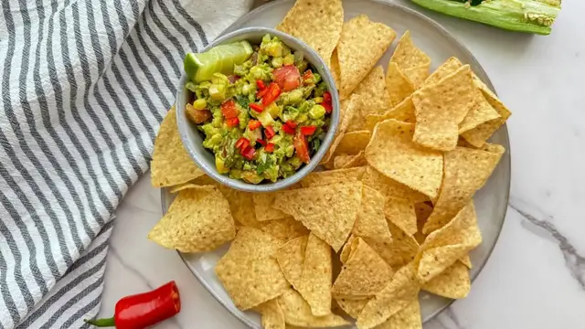 'Video thumbnail for Grilled Corn And Avocado Guacamole Recipe'