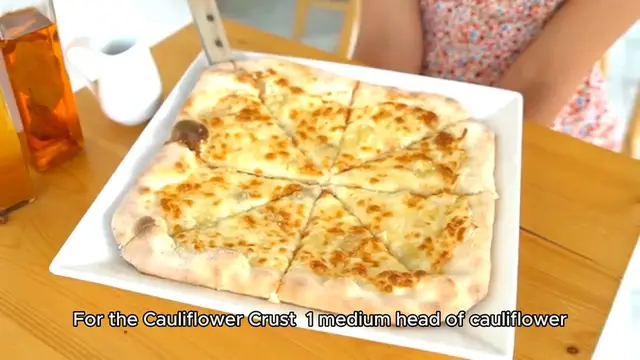 Video thumbnail for Cauliflower Crust Pizza Recipe