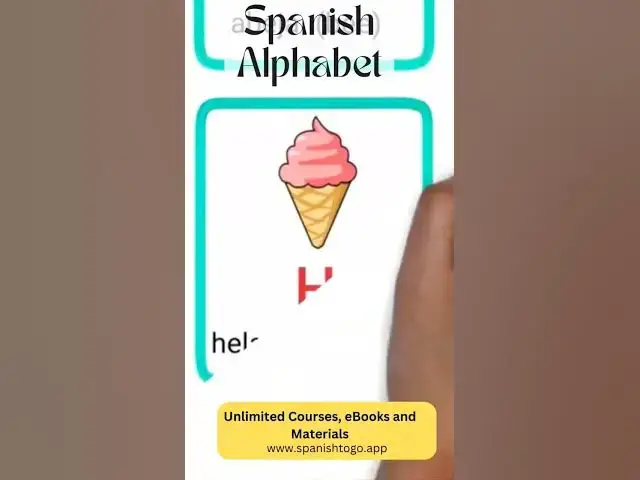 'Video thumbnail for Spanish Alphabet https://spanishtogo.app #viral #learning #spanish #alphabet #teacher #education'
