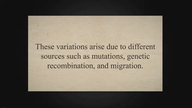 Video thumbnail for Genetic variations and their sources in populations