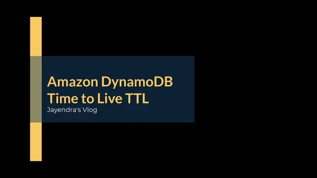 Video thumbnail for Amazon DynamoDB Time to Live - TTL