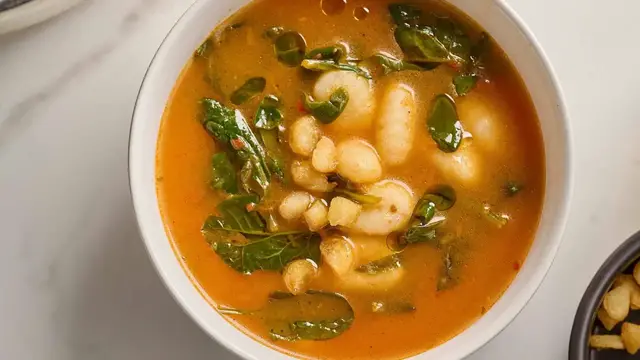 Video thumbnail for 3-Ingredient Tomato Gnocchi Soup Recipe