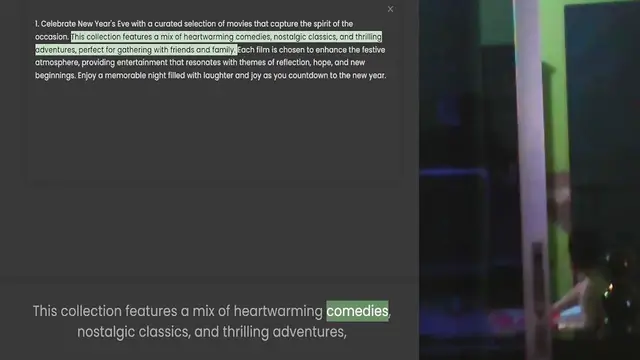 Video thumbnail for 1. Celebrate New Year's Eve with a curated selection of movies that capture the spirit of the occasion. This collection features a mix of heartwarming comedies, nostalgic classics, and thrilling adventures, perfect for gathering with frie