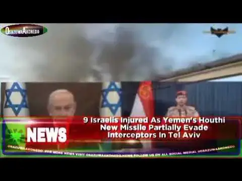 Video thumbnail for 9 Israelis Injured As Yemen's Houthi New Missile Partially Evade Interceptors In Tel Aviv
