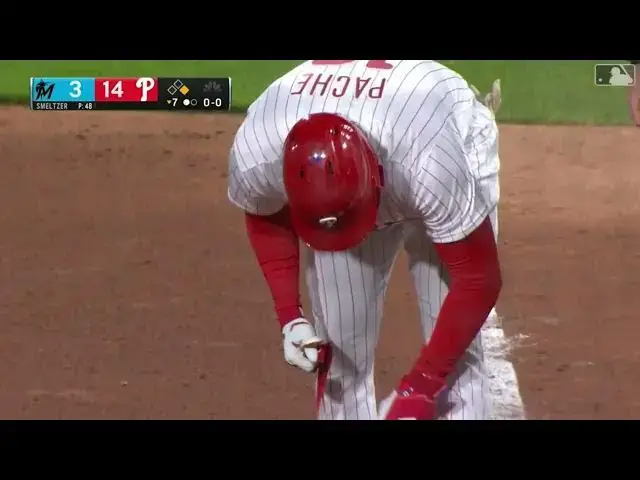 'Video thumbnail for Cristian Pache WHACKS a RBI Single! | Philadelphia Phillies | 4/10/2023'
