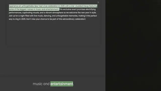 Video thumbnail for Experience an unforgettable New Year's Eve celebration in 2025 with a star-studded lineup featuring some of the biggest names in music and entertainment. This exclusive event promises electrifying performances, captivating visuals, and a