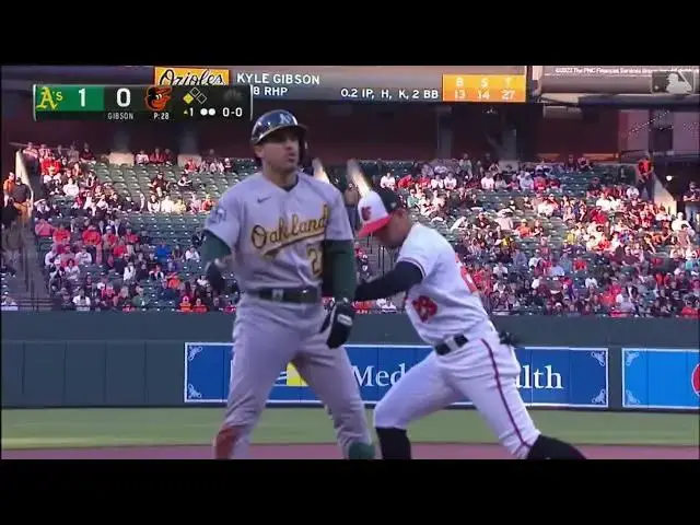 'Video thumbnail for Ramon Laureano BELTS a Speedy RBI Triple! | Oakland Athletics | 4/10/2023'