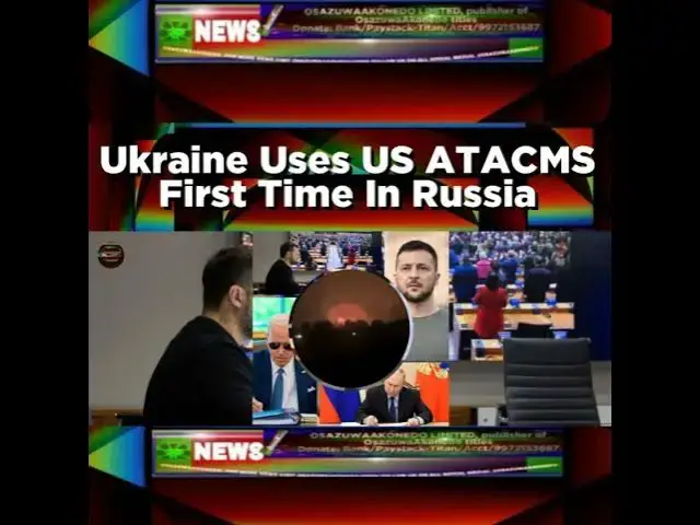 Video thumbnail for Ukraine Uses US ATACMS First Time In Russia