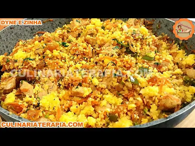 Video thumbnail for A MELHOR FAROFA DE CUSCUZ NORDESTINO DO MUNDO | SUPER SIMPLES E FÁCIL | FAROFA COMPLETA-Dyne e Zinha