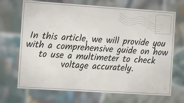 'Video thumbnail for Mastering Voltage Measurement: A Comprehensive Guide to Multimeter and How to Check Voltage'