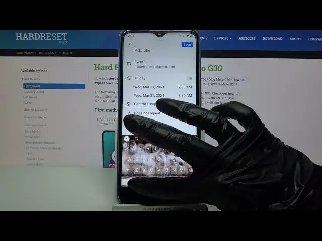 'Video thumbnail for How to Create Event in Calendar on Motorola Moto G30 – Customize Event'
