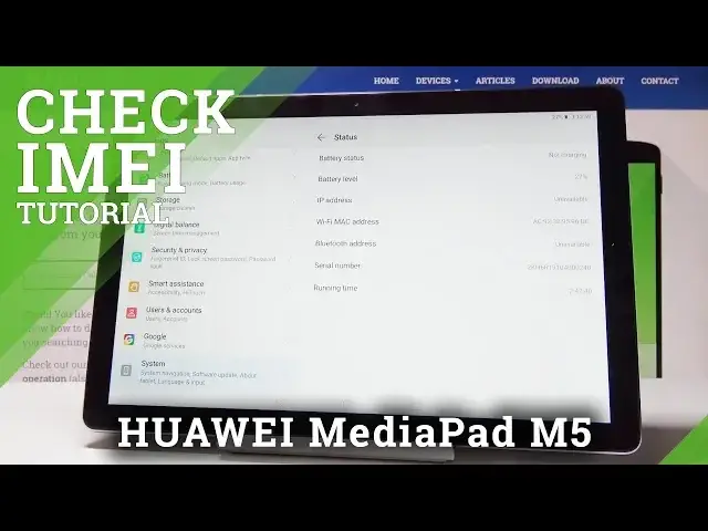 'Video thumbnail for HUAWEI MediaPAD M5 Check Serial Number'