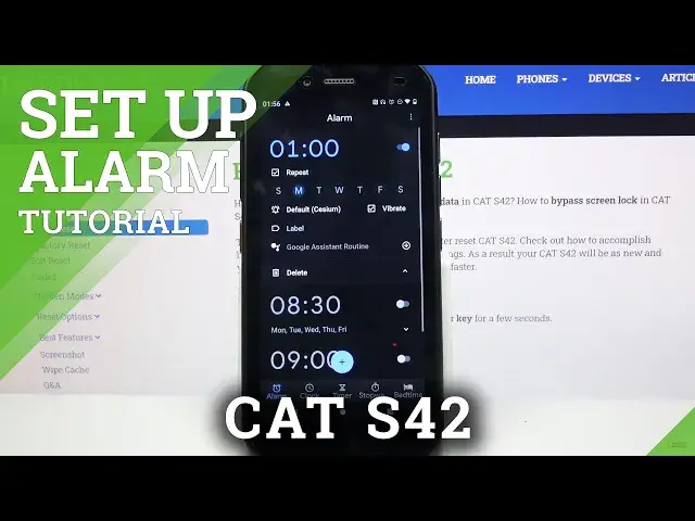 'Video thumbnail for How to Add an Alarm Clock in Cat S42 - Set Up an Alarm Clock'
